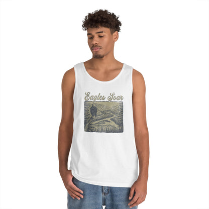 Eagles Soar Unisex Heavy Cotton Tank Top – Outdoor Adventure Wear