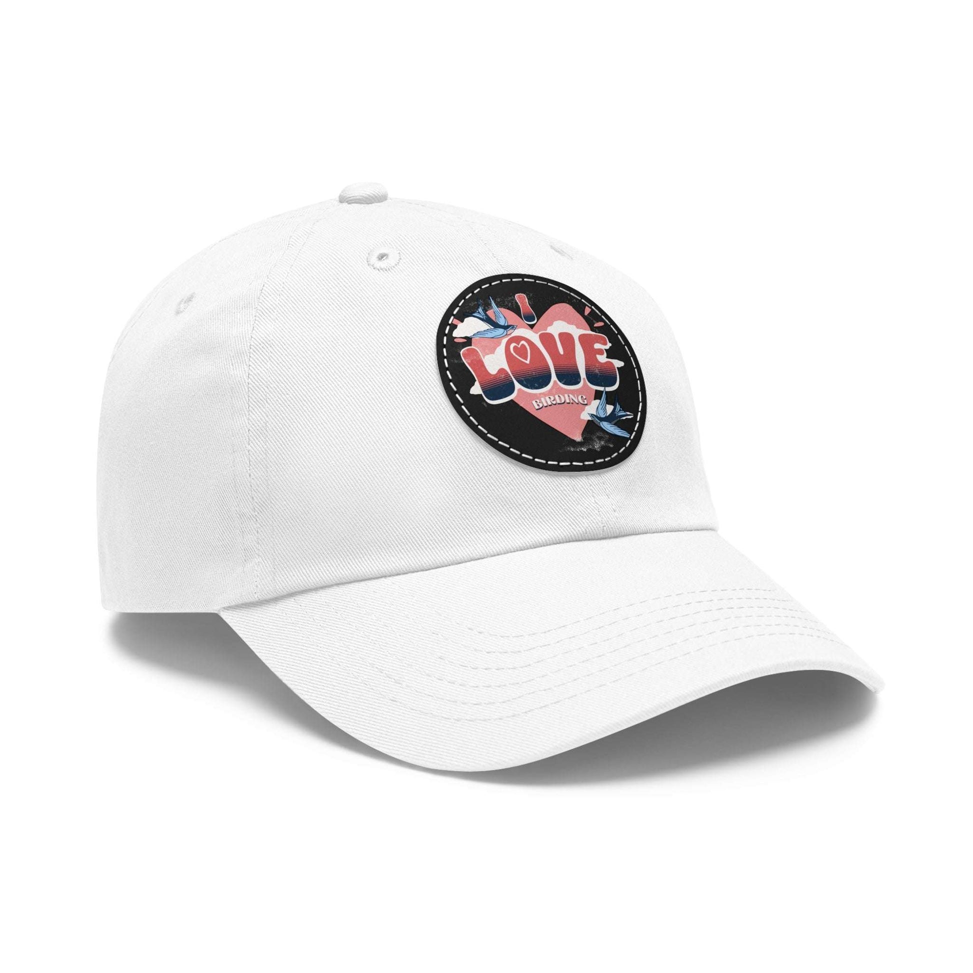 The Nerdy Birder - "I Love BIrding" Dad Hat, Leather Patch Cap, Perfect Gift for Dads, Nature Lovers, Casual Style Cap, Summer Accessories
