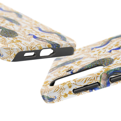 Elegant Peacock Tough Phone Case - Stylish Protection for Nature Lovers