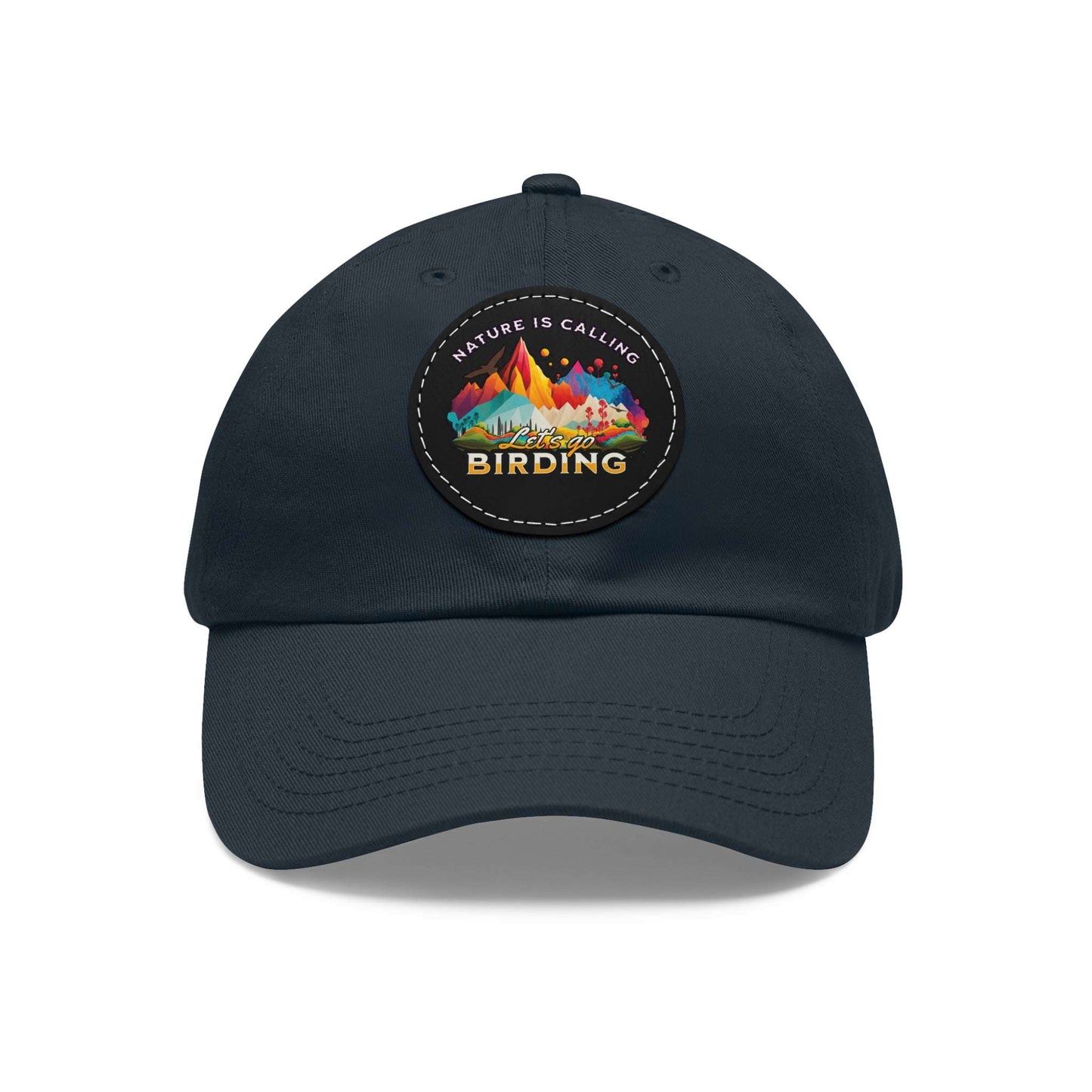 The Nerdy Birder - "Let's Go Birding"  Dad Hat, Leather Patch Cap, Perfect Gift for Dads, Nature Lovers, Casual Style Cap, Summer Accessories