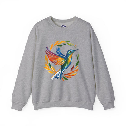 Hummingbird Rainbow Graphic Unisex Crewneck Sweatshirt