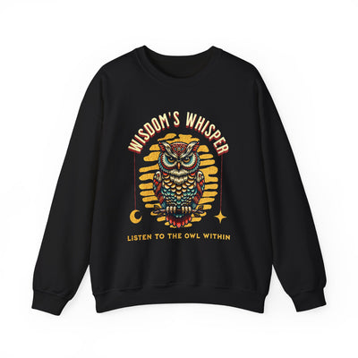 Wisdom's Whisper Owl Sweatshirt - Unisex Heavy Blend Crewneck