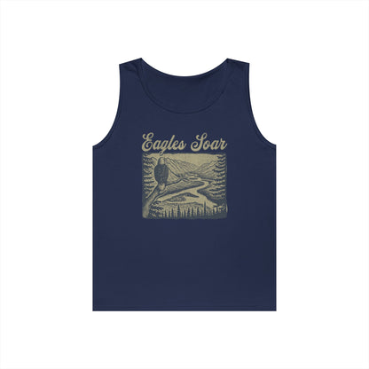 Eagles Soar Unisex Heavy Cotton Tank Top – Outdoor Adventure Wear