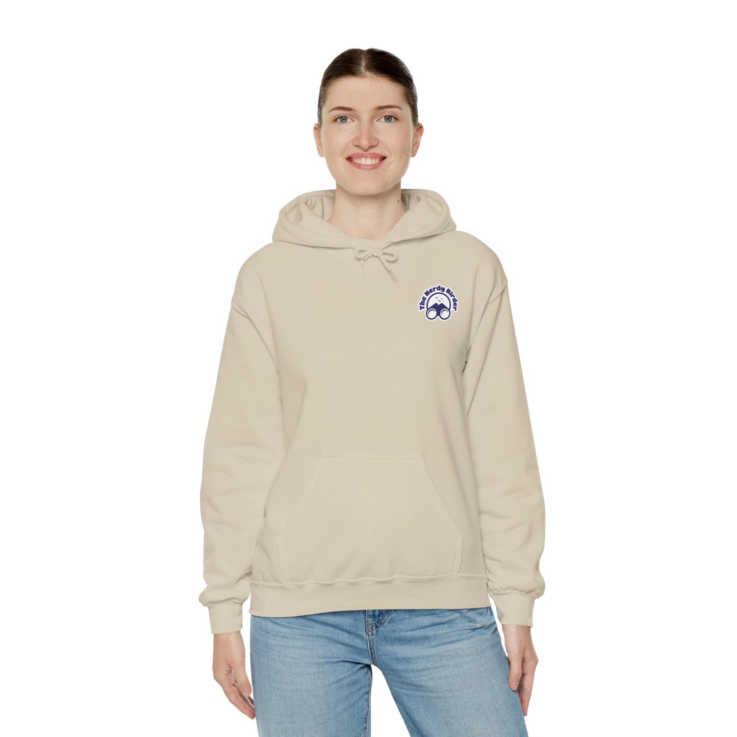 The Nerdy Birder Silly Goose Club Back Design Unisex Hoodie - Cozy Sweatshirt for Nature Lovers