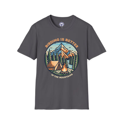 Birding in The Mountains Unisex Softstyle T-Shirt - Nature Lover's Gift