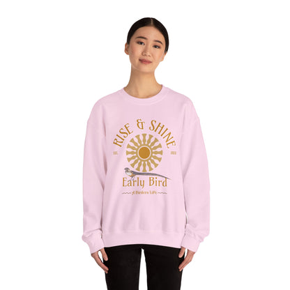 Rise & Shine Early Bird Crewneck Sweatshirt - Perfect for Bird Lovers