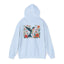 Hummingbird In Bloom Hoodie Back Design - Cozy Sweatshirt for Nature Lovers