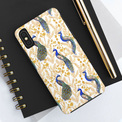 Elegant Peacock Tough Phone Case - Stylish Protection for Nature Lovers