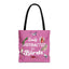 Easily Distracted by Birds Tote Bag in Pink - Fun and Quirky Bird Design for Bird Lovers
