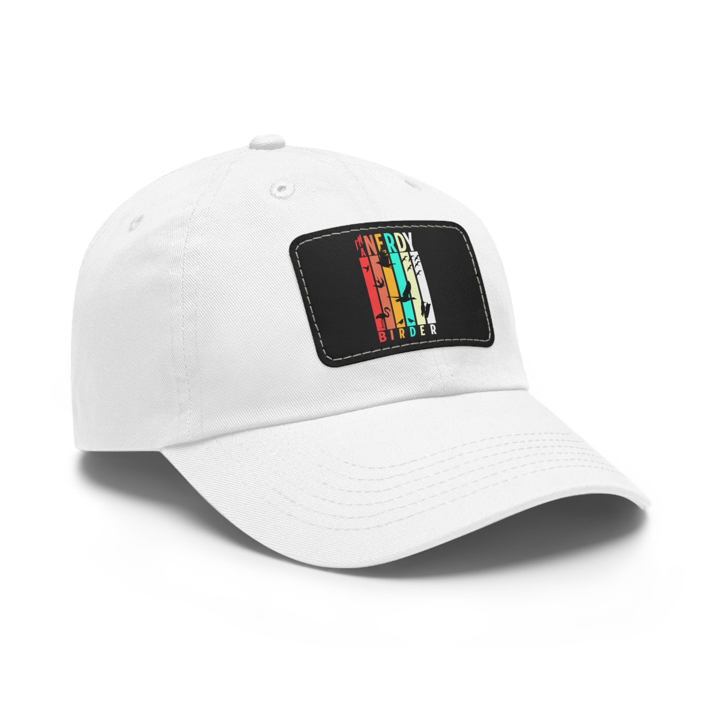 The Nerdy Birder I'm A Nerdy Birder Dad Hat with Leather Patch for Inspired by childhood memories of playful glamour, Stylish Outdoor Cap, Gift for Bird Watching Enthusiasts, Casual Fashion Accessory