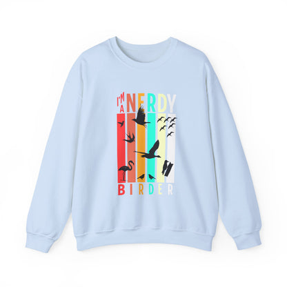 I'm A Nerdy Birder Unisex Heavy Blend Crewneck