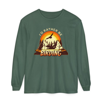 I'd Rather Be Birding Long Sleeve T-Shirt - Unisex Nature Lover Tee
