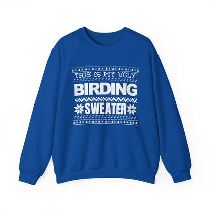 Ugly Birding Sweater - Unisex Heavy Blend Crewneck for Bird Lovers