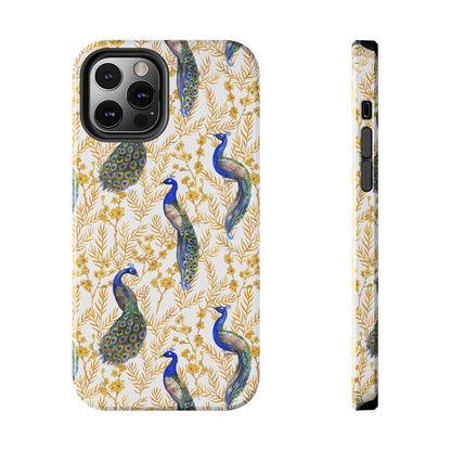 Elegant Peacock Tough Phone Case - Stylish Protection for Nature Lovers