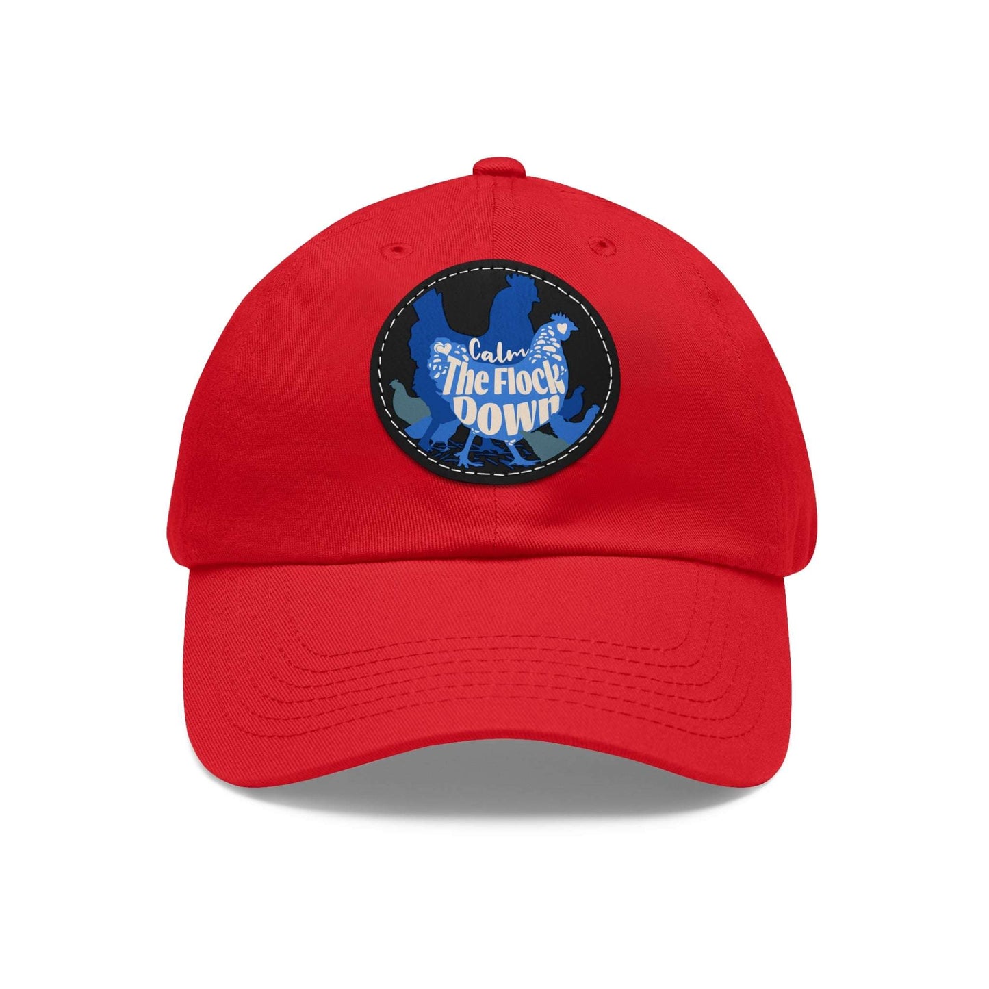 The Nerdy Birder - "Calm The Flock Down" Dad Hat, Leather Patch Cap, Perfect Gift for Dads, Nature Lovers, Casual Style Cap, Summer Accessories