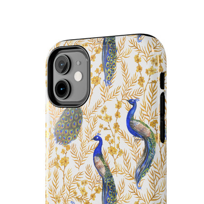 Elegant Peacock Tough Phone Case - Stylish Protection for Nature Lovers