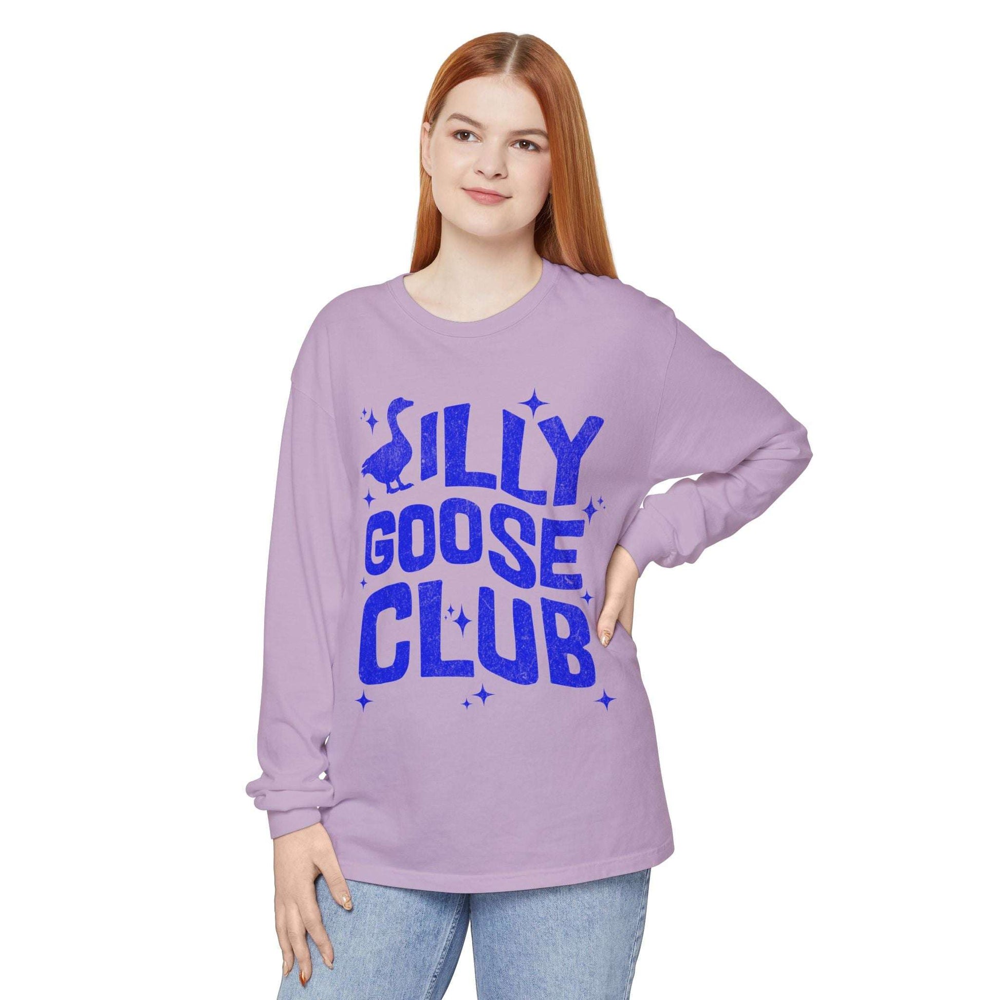 Silly Goose Club Unisex Garment-dyed Long Sleeve T-Shirt