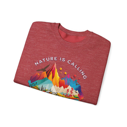 Nature is Calling Birding Sweatshirt | Unisex Heavy Blend™ Crewneck for Outdoor Lovers
