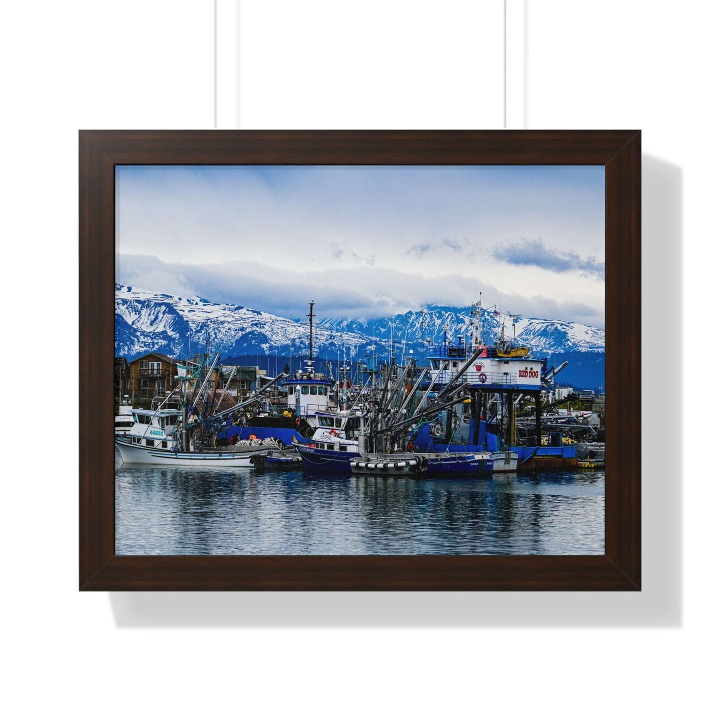 Scenic Harbor Framed Horizontal Poster - Nautical Wall Art for Home Decor