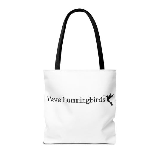 Eco-Friendly Tote Bag - "I Love Hummingbirds" - Perfect for Nature Lovers