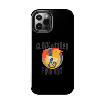 Funny Chicken Tough Phone Case - "Cluck Around & Find Out" - Durable Protection for Animal Lovers
