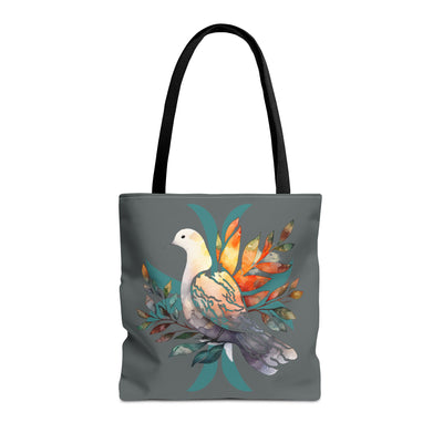 Peaceful Dove Tote Bag in Grey