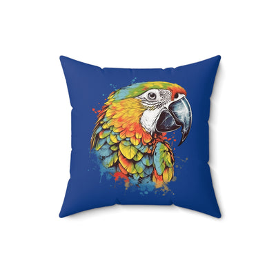 Colorful Tropical Bird & Palm Leaf Pillow - Vibrant Home Decor