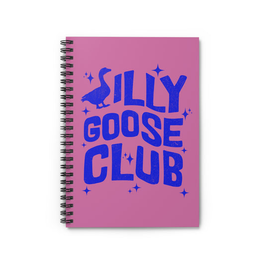 Silly Goose Club Pink Spiral Notebook - Fun Stationery for Kids, Journaling, School Supplies, Gifts, Note-taking