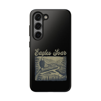 The Nerdy Birder - Eagles Soar Tough Phone Case, Nature Lover Gift, Hiking Accessory, Wildlife Enthusiast, Adventure Protection Case