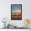 Serene Sunset Framed Vertical Poster - Tranquil Wall Art for Home Decor