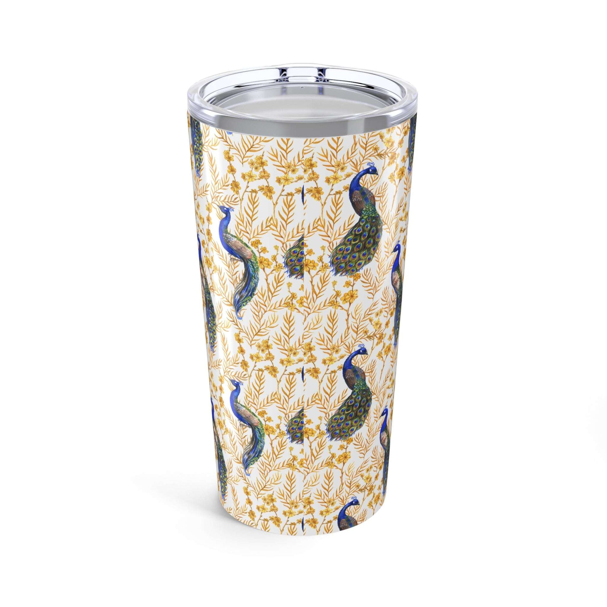 Elegant Peacock Pattern 20oz Tumbler - Perfect for Gifting and Everyday Use