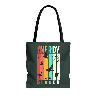 I'm A Nerdy Birder Forest Green Tote Bag – Perfect for Bird Lovers & Nature Enthusiasts