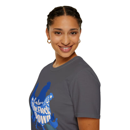 Calm The Flock Down Unisex Softstyle T-Shirt - Retro Vibe Tee for Casual Wear