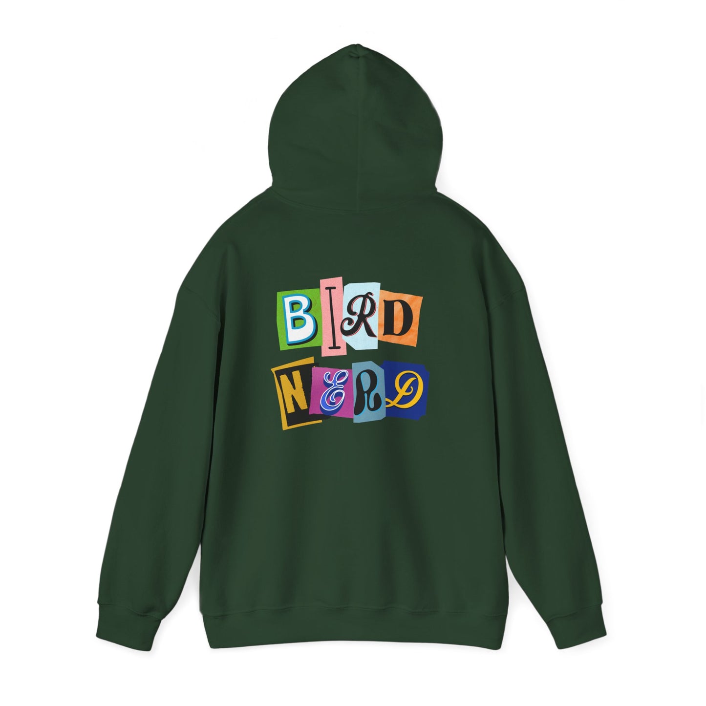 The Nerdy Birder - "Bird Nerd" Back Design Unisex Hoodie - Cozy Sweatshirt for Nature Lovers