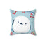 Winter Snow Bird & Cherry Blossom Accent Decorative Pillow - Winter Themed Accent Cushion