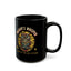 Wisdom's Whisper Listen to the Owl Withing – 11oz & 15oz Black Coffee Cup for Inspiration and Motivation