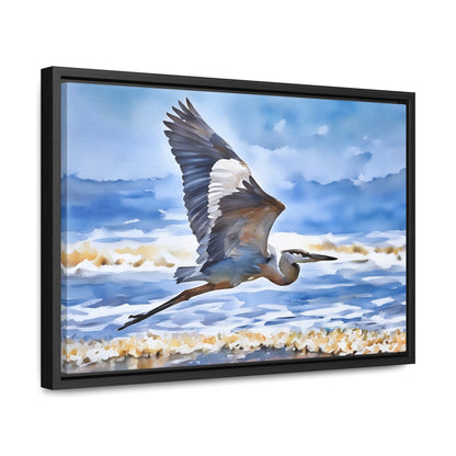 Elegant Heron Artwork Canvas Wrap - Coastal Wall Decor for Beach Lovers