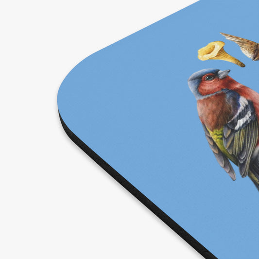 The Nerdy Birder Colorful Heart of Birds Mouse Pad