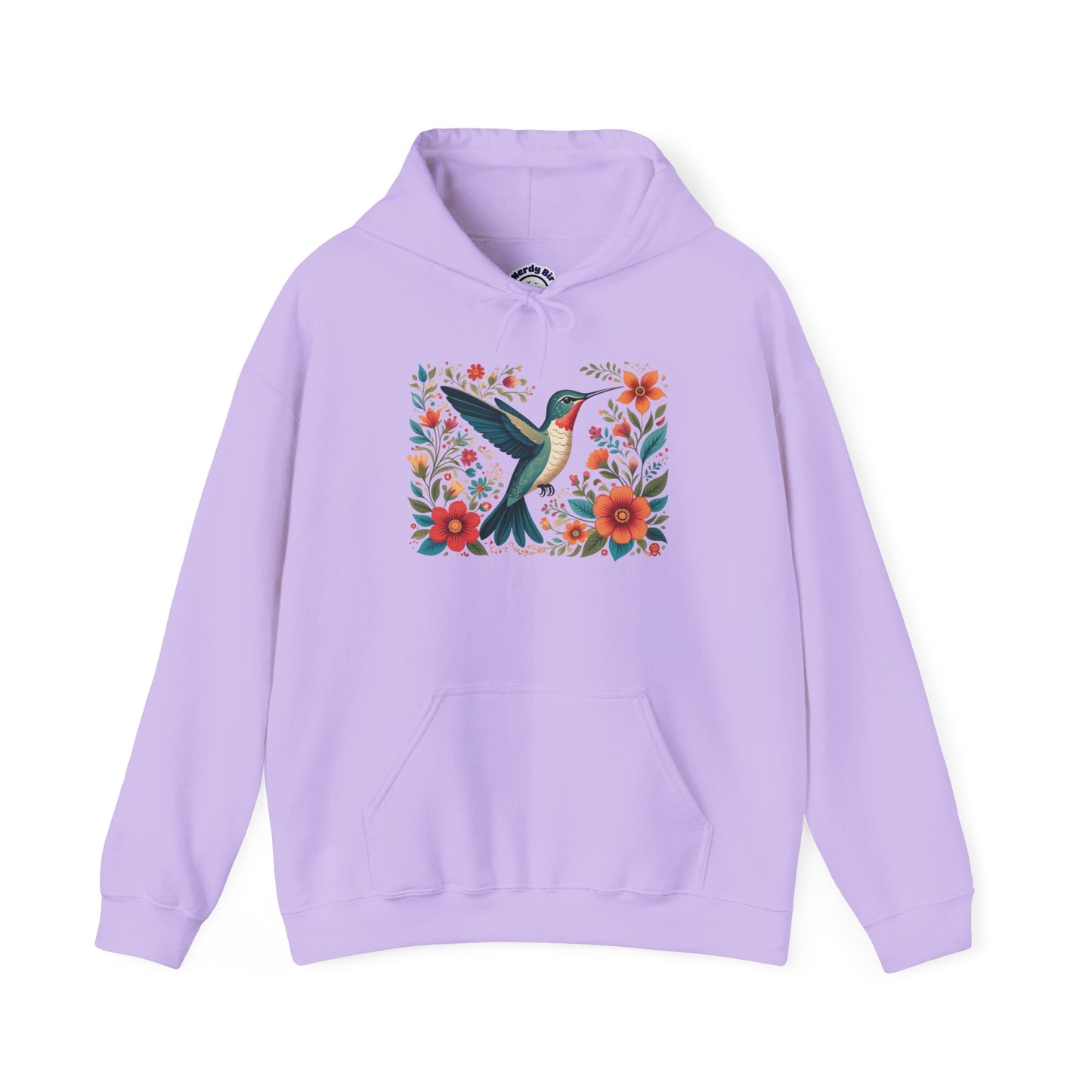 Hummingbird In Bloom Hoodie - Cozy Sweatshirt for Nature Lovers