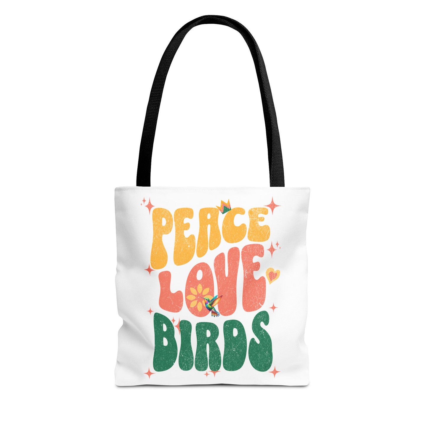 Peace Love Birds Tote Bag – Eco-Friendly Canvas Bag for Nature Lovers