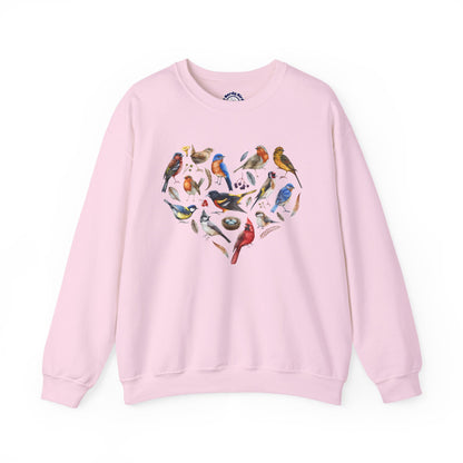 Bird Heart Graphic Unisex Crewneck Sweatshirt