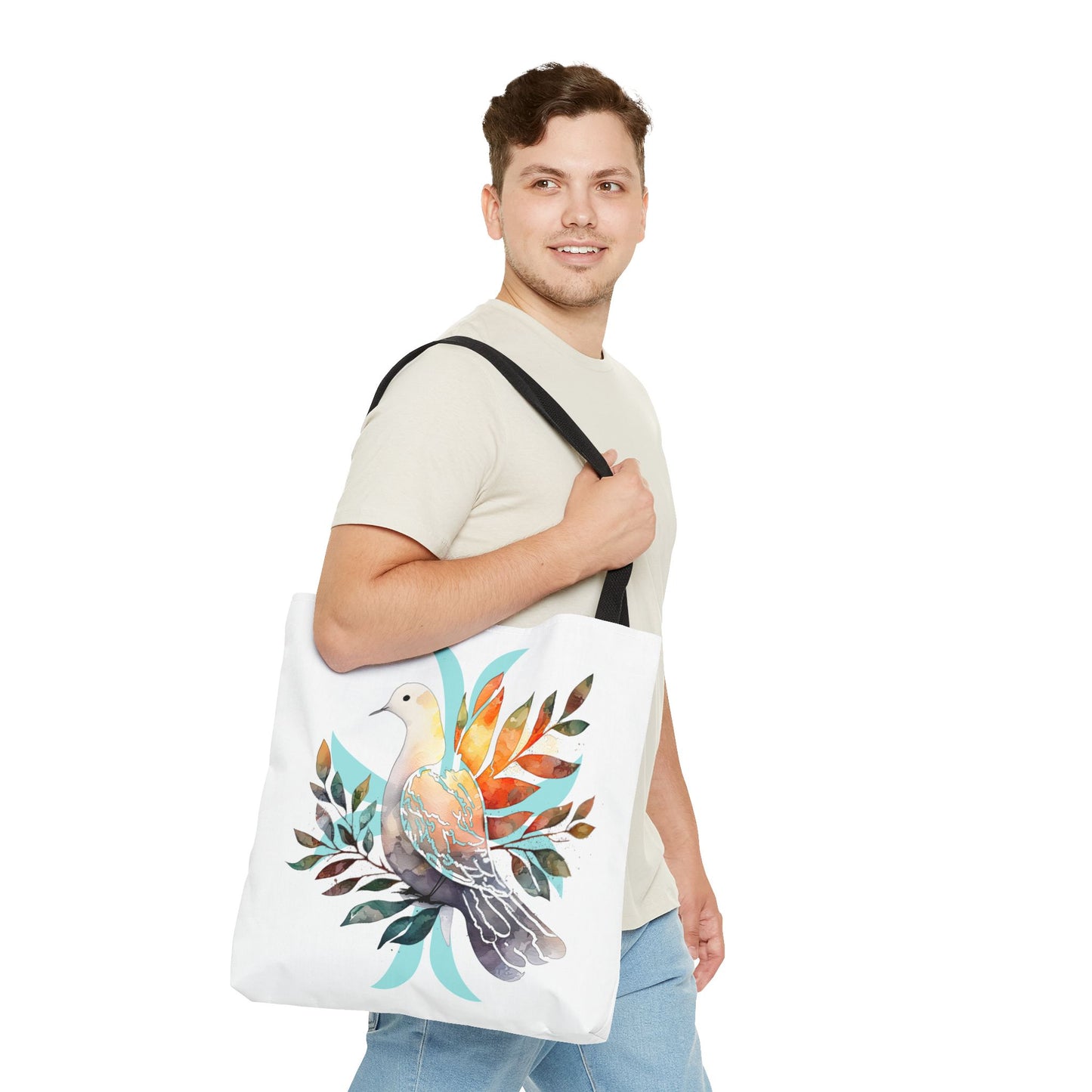 Peaceful Dove Tote Bag in White