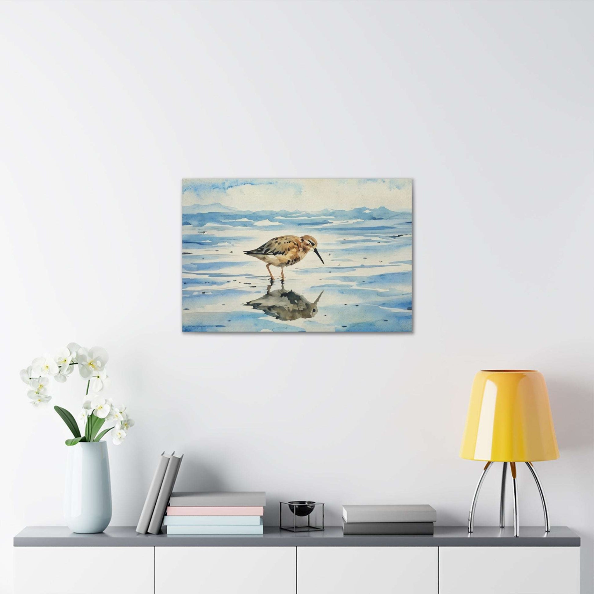 Coastal Bird Canvas Gallery Wrap - Ocean Art Wall Decor