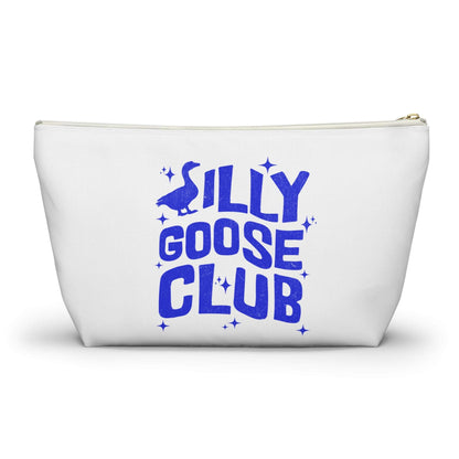 Silly Goose Club Accessory Pouch | Fun Makeup Bag | Travel Organizer | Gift for Friends | Cute Storage Solution | Quirky T-bottom Bag