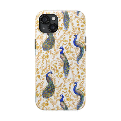Elegant Peacock Tough Phone Case - Stylish Protection for Nature Lovers