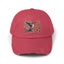 Hummingbird In Bloom Vintage Style Hat - Unisex Distressed Cap