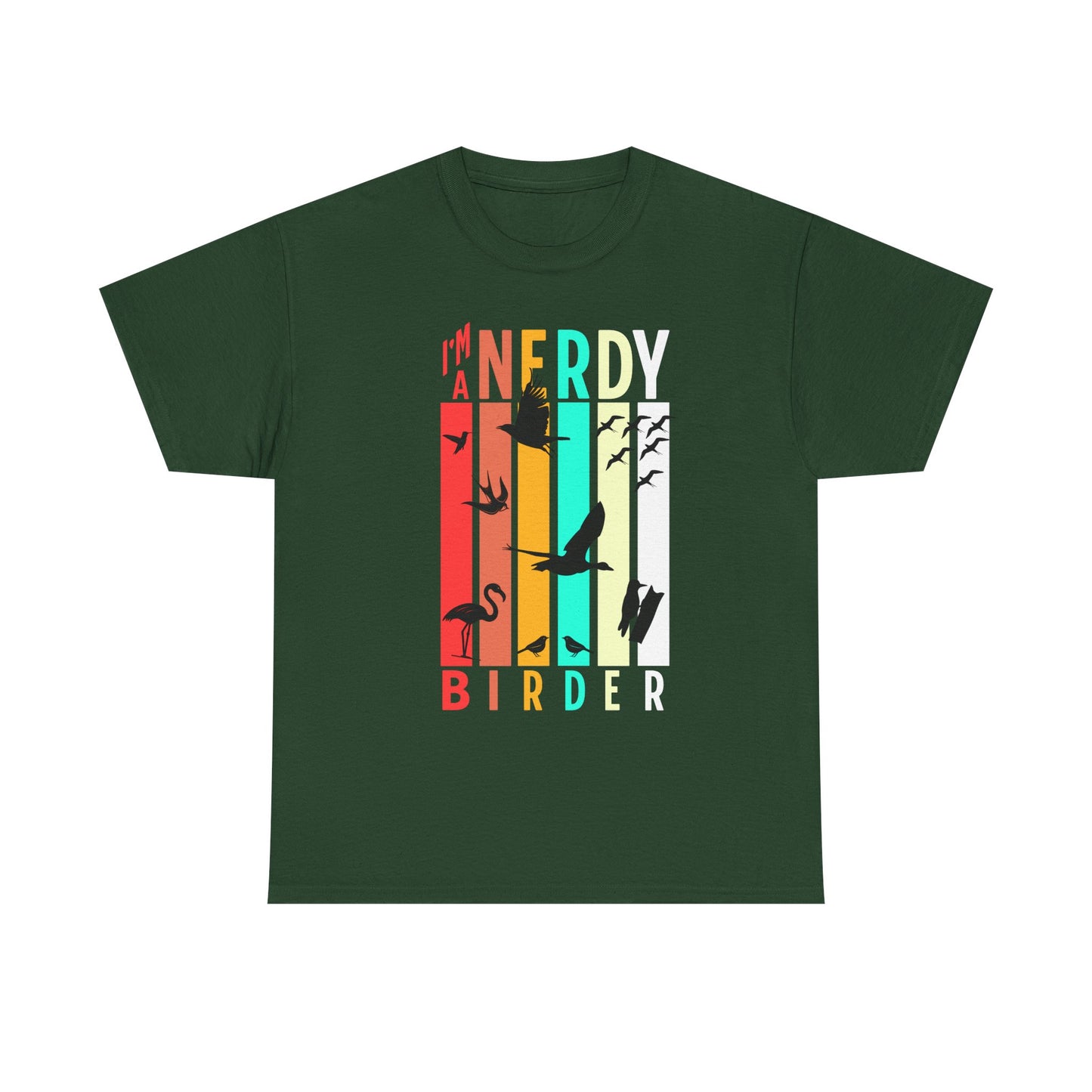 I'm a Nerdy Birder Unisex Heavy Cotton Tee - Perfect Gift for Bird Lovers & Nature Enthusiasts