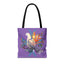 Peaceful Dove Tote Bag in Purple