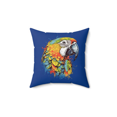 Colorful Tropical Bird & Palm Leaf Pillow - Vibrant Home Decor