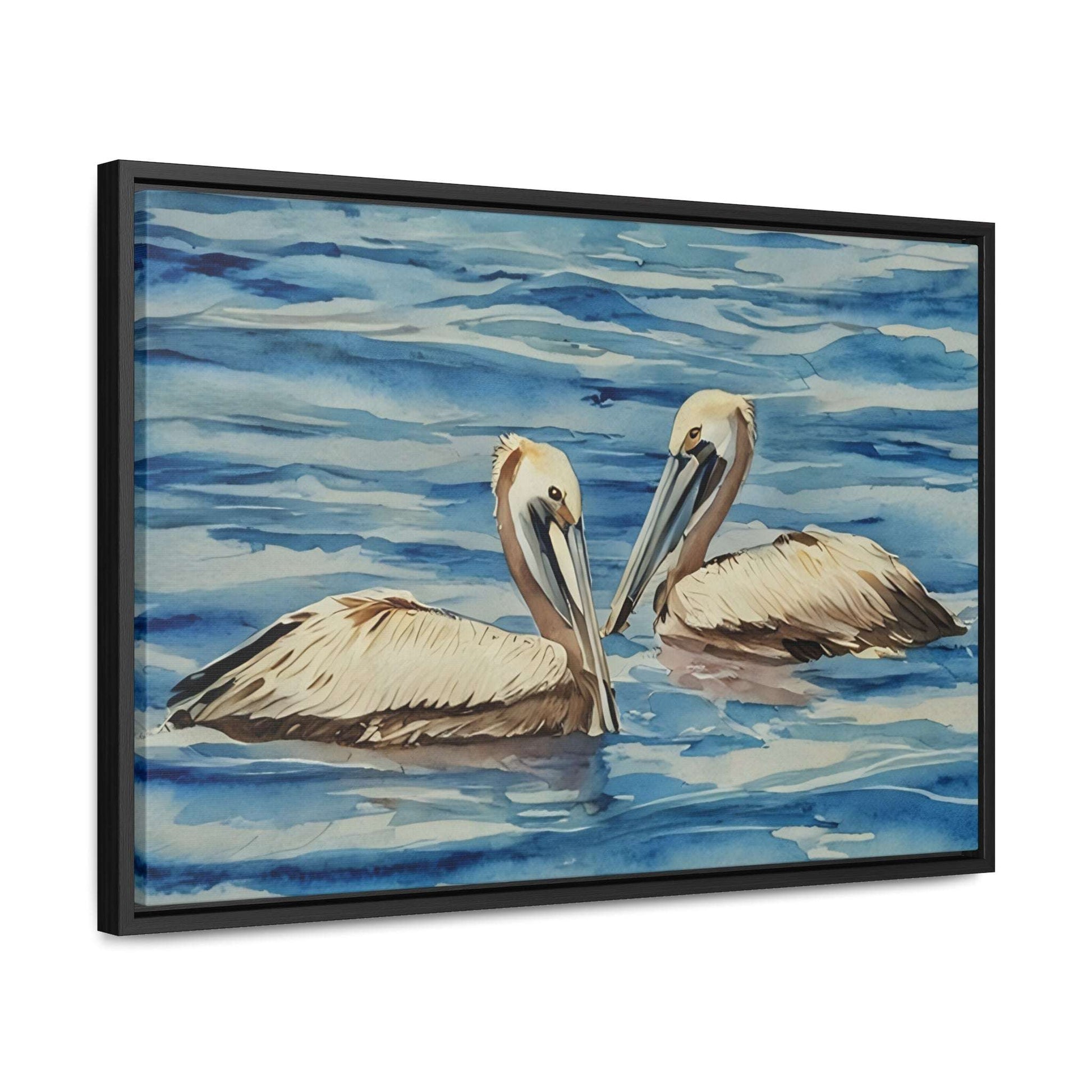 Serene Pelican Canvas Wrap - Coastal Wall Art for Beach Lovers